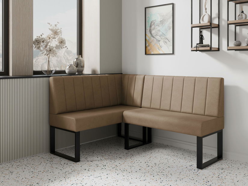 Rohová lavice Mondeo 130x170 (tmavě béžová) (L)