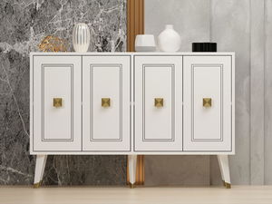 Skříňka Tanati (bílá + zlatá)