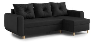  Rohová sedací souprava Eugenie (P) (černá)