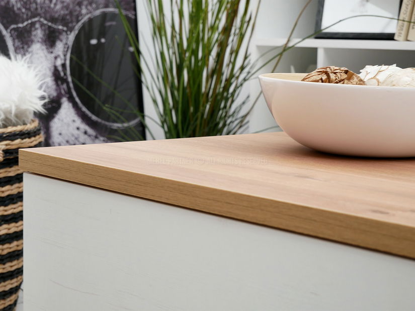 Konferenční stolek Balones BG17 (bílá + dub)