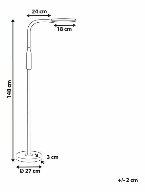 Stojanová lampa Chuquis (bílá)
