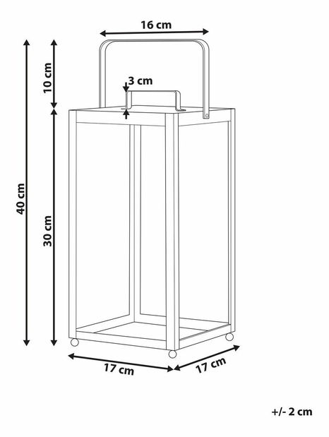 Svícen 30 cm Lepza (černá)