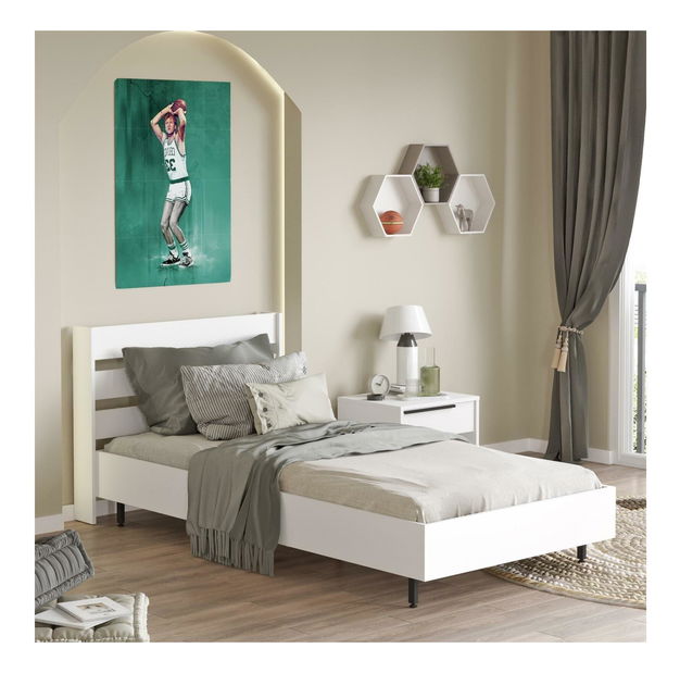 Jednolůžková postel 100 cm Nimelo 6 (bílá) (s roštem)