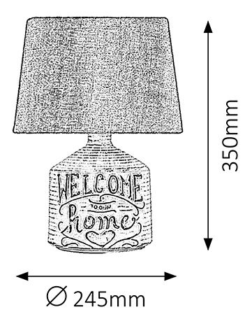 Stolní lampa Petra 4386 (béžová + bílá)