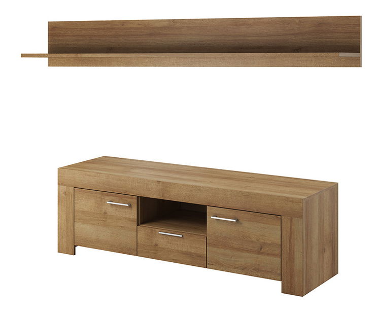 TV stolek/skříňka Skat SRTV155 (dub riviera) (s poličkou) (P155)