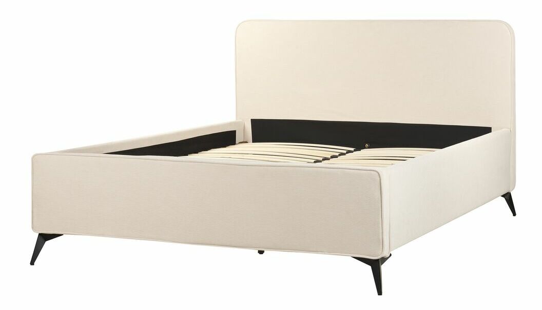 Manželská postel 160 cm Vardel (béžová) (s roštem)