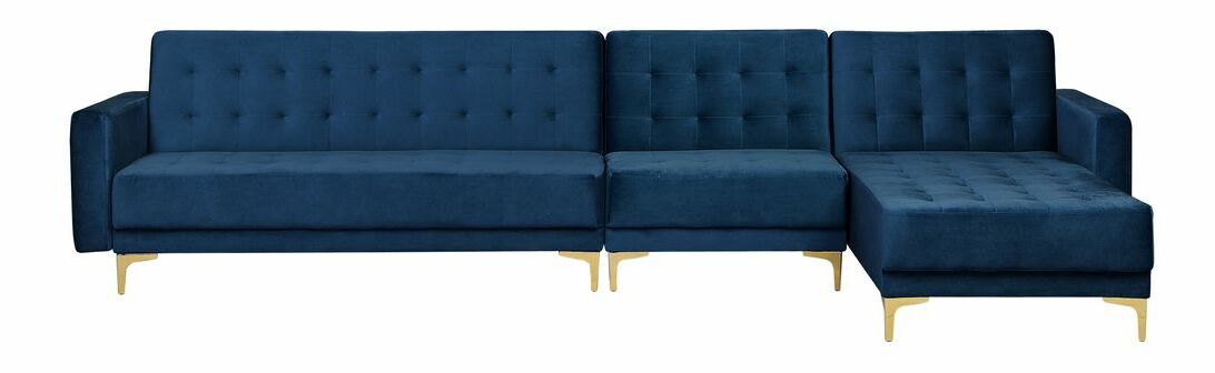 Rohová sedací souprava Aberlady 3 (námořnická modrá) (P)