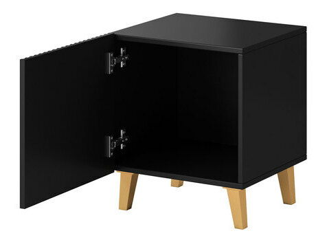 Sada nočních stolků Saphina (bílá + bílá + černá)