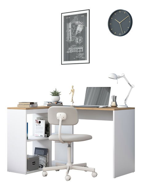 PC stolek Haiti 113 (Dub + Bílá)