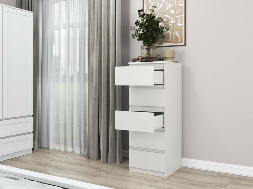 Komoda Musecalo 5 (bílá)