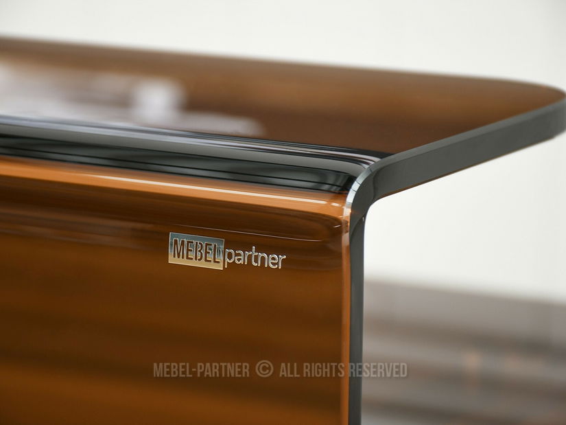 PC stolek Lazuli (sklo + zlatá)