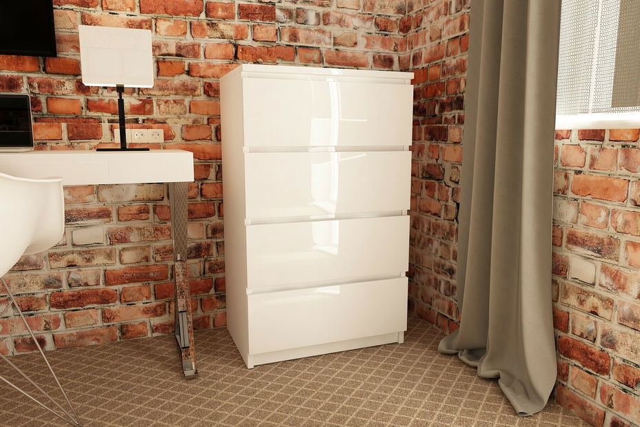 Komoda Kalista IV (bílý lesk) *výprodej