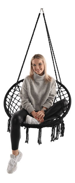 Závěsné houpací křeslo Amarea (černá)