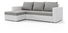 Rohová sedací souprava Hagoo (bílá + šedá) (L)