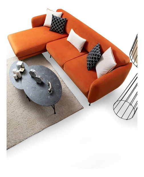 Rohová sedací souprava Samantha (L) (Oranžová)