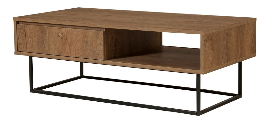 Souprava nábytku do obývacího pokoje Laxi 1 (ořech + černá)