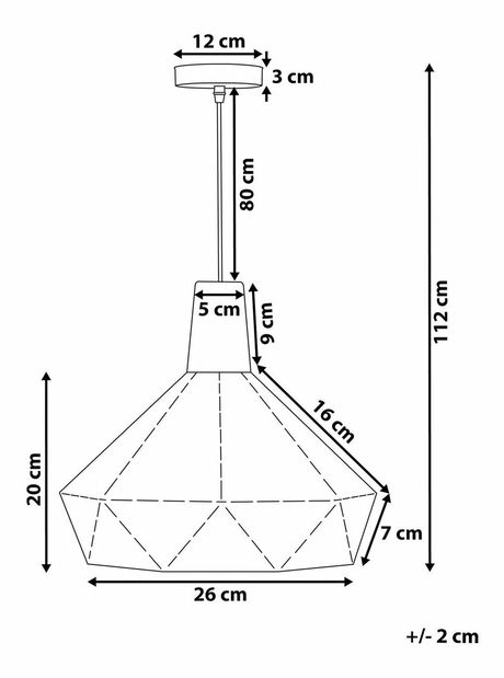 Závěsná lampa Sohne (černá)