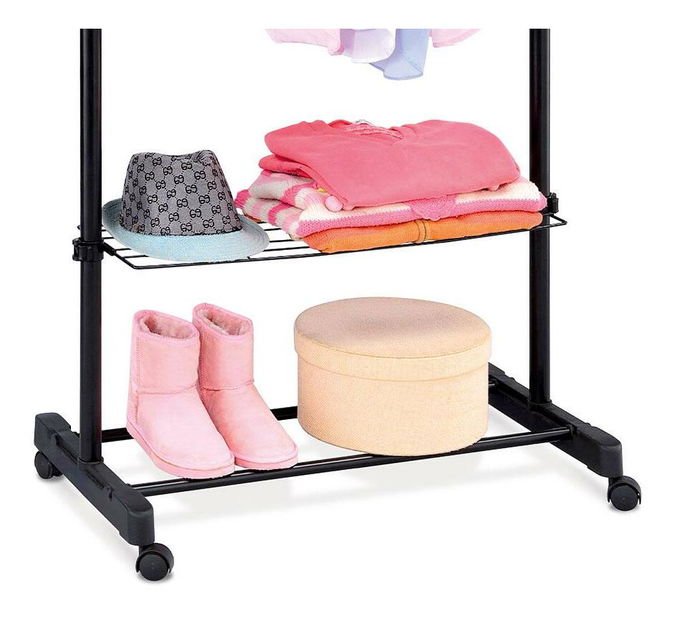 Věšák na kolečkách Asturias (černá)