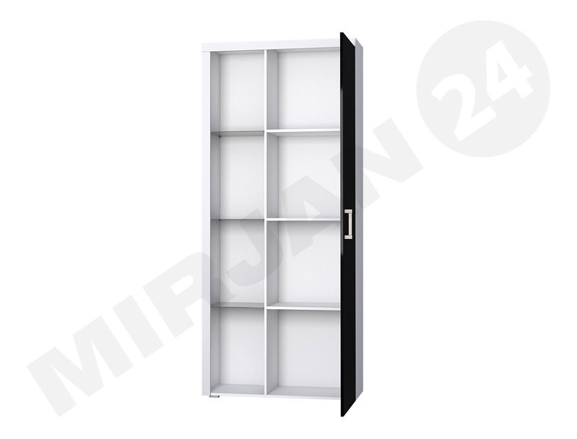 Vitrína Magnolia MA2 (bílá + lesk bílý) (osvětlení LED modré)