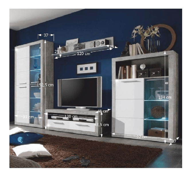 Obývací stěna Stor (s osvětlením)