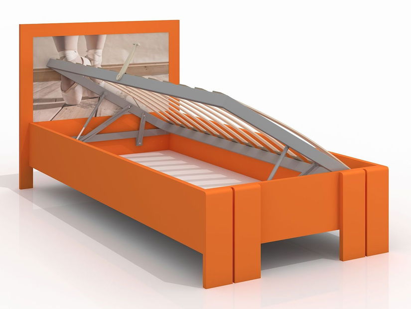 Jednolůžková postel 120 cm Naturlig Kids Manglerud High BC (borovice) (s roštem)