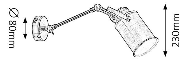 Bodové svítidlo Peter 5987 (antická bronzová)