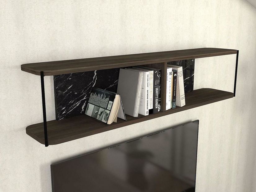 Obývací stěna Pokave (mramor + hnědá)