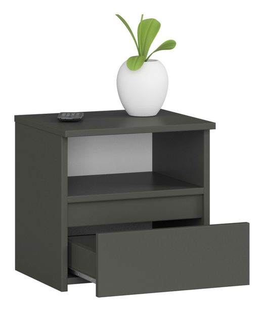 Noční stolek Crispian (grafit šedá)