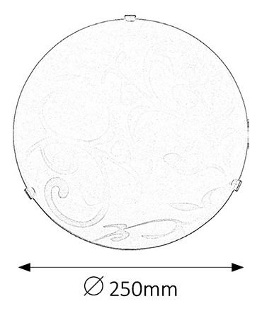 Stropní svítidlo Scroll 1845 (bílá + průhledná)