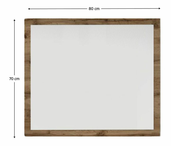 Zrcadlo IRIS (dub wotan + bílá)