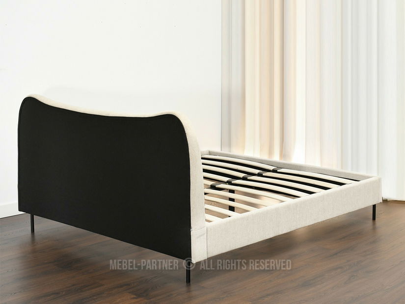 Manželská postel 160 cm Golpe 160 (krémová + černá)