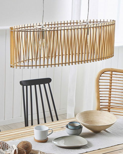 Závěsná lampa CHERIA (světlé dřevo)