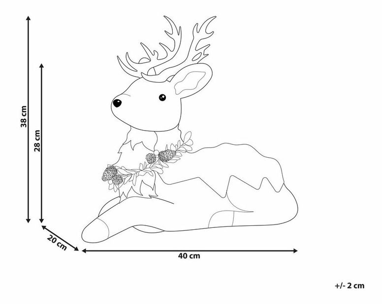 Dekorativní figurka 38 cm Tabassum (hnědá)