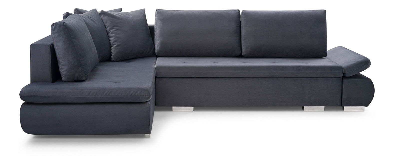 Rohová sedací souprava Arleen (tmavě šedá) (L)
