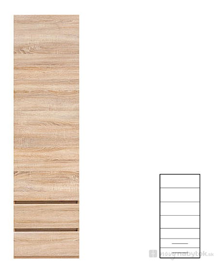 Policová skříň BRW Academica REG1D2S