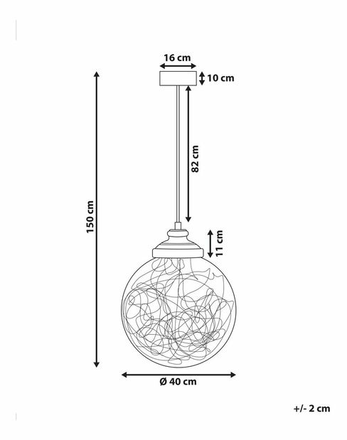 Závěsná lampa BANIRE (stříbrná)