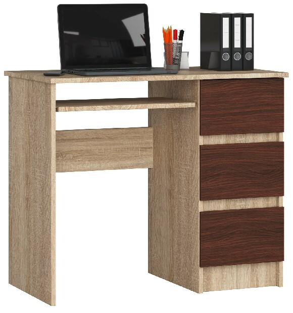 PC stolek Benicio (dub sonoma + wenge) (P)