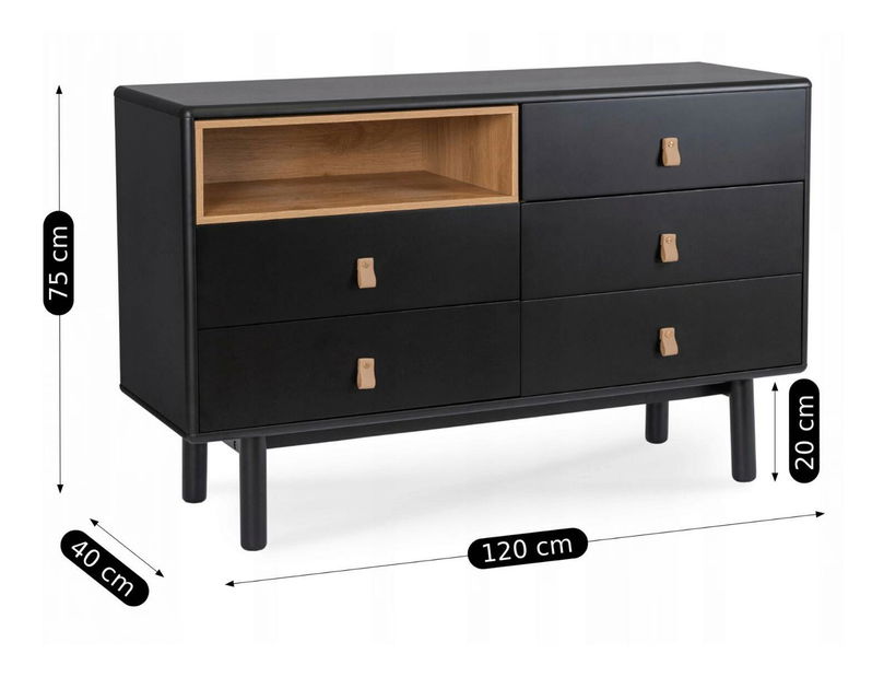 Komoda Nativos (černá)