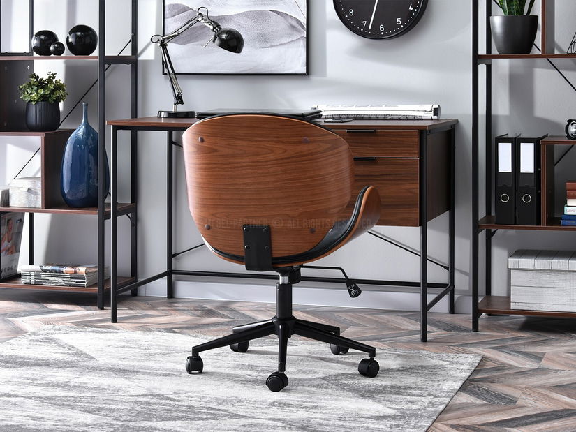 Křeslo Bloom (ořech černý + chromová)