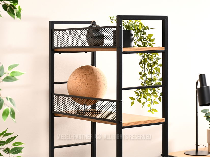 Regál Danube C (dub + černá)