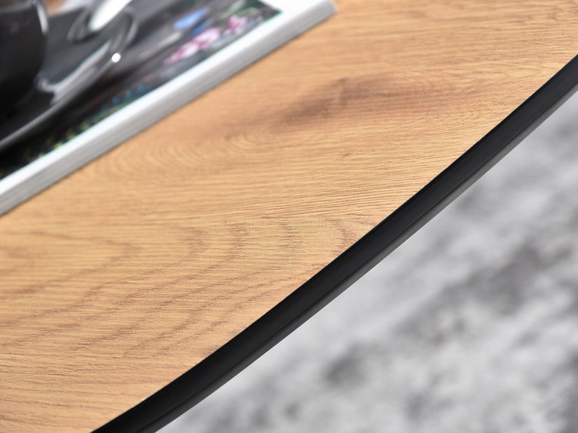 Konferenční stolek Rossi Zest Xl (dub + černá)