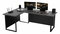 Rohový pc stůl Vintid (tmavý beton)