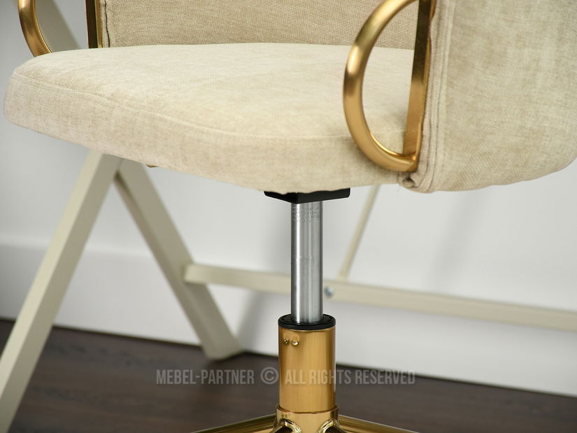 Židle Carma B (krémová + zlatá)