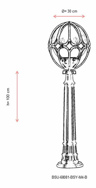 Venkovní podlahové svítidlo Wyatt (černá)