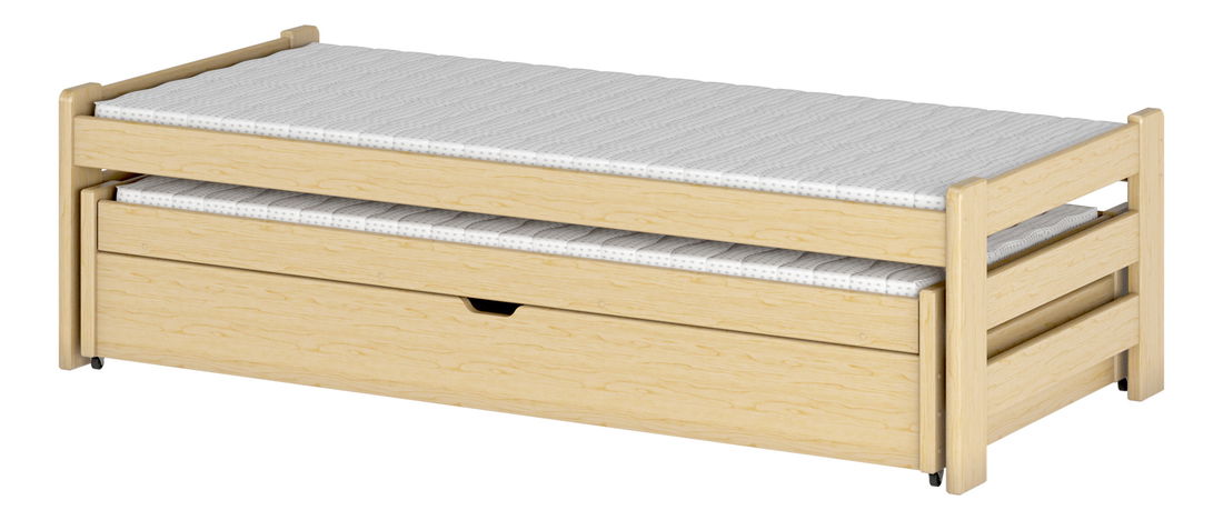 Dětská postel 90 cm ANISSA (s roštem a úl. prostorem) (borovice)