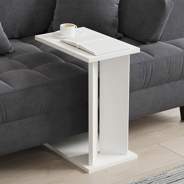 Příruční stolek Luninadis (bílá)