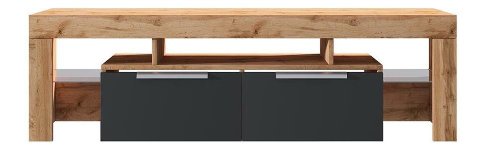 TV skříňka/stolek Vulcano (dub lancaster + černá)