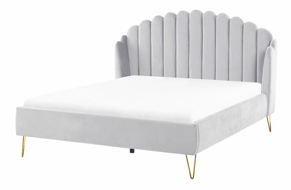 Manželská postel 160 cm Alise (šedá) (s roštem)