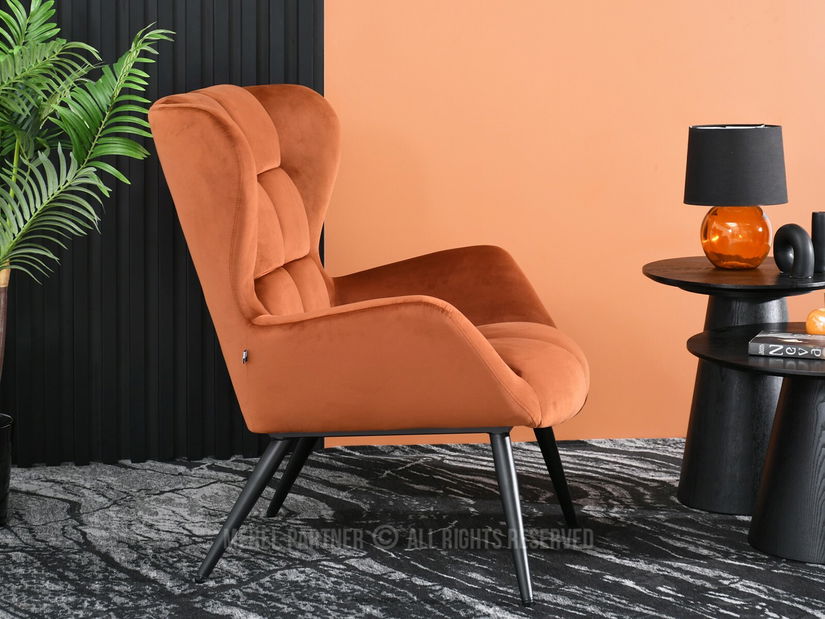 Křeslo Kikino (měděná + černá)