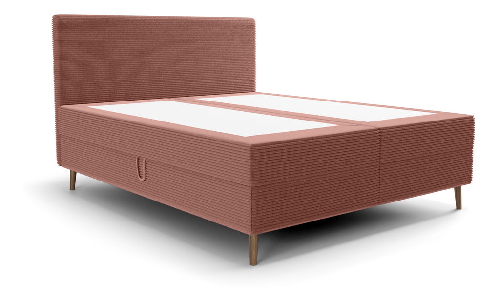 Manželská postel 140 cm Napoli Bonell (terakota) (s roštem, s úl. prostorem)